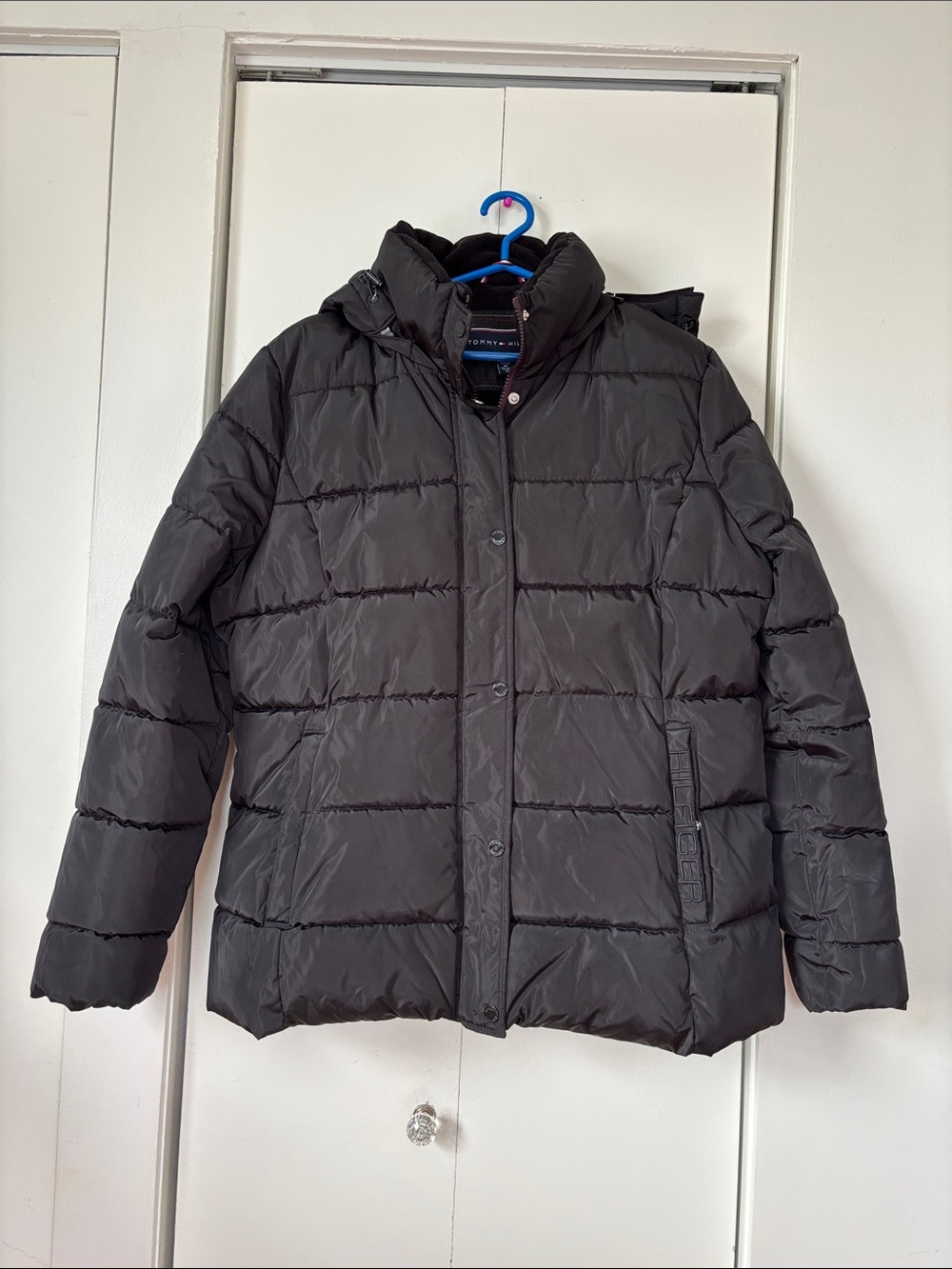Tommy Hilfiger Women’s XL Black Puffer Jacket Winter Coat